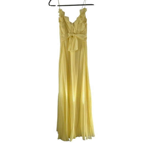 Phoebe Couture Elegant Yellow Maxi Dress Size 10 - Picture 7 of 8